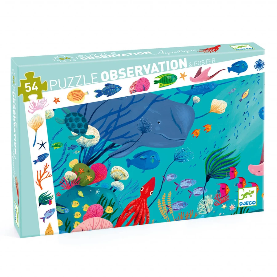 Puzzle observatie Djeco, Acvatic