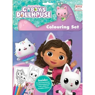 Set de colorat si abtibilduri repozitionabile Gabby's Dollhouse