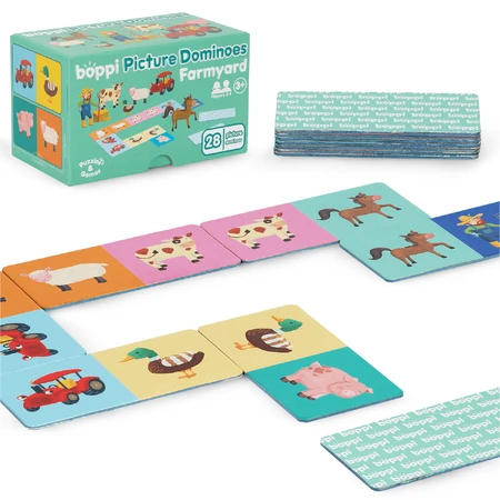 Domino z obrazkami Boppi, 28 elementów, Farma: ceny i cechy