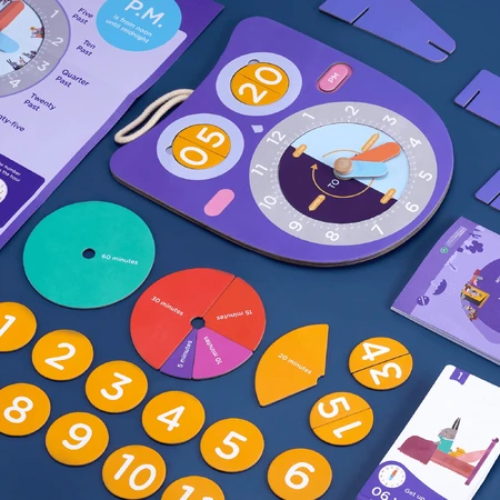 Juego de actividades educativas - Aprender el reloj