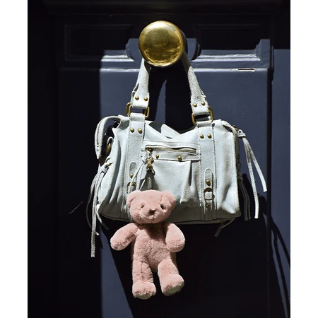 Ourson - adorable porte-clés, 20 cm, rose poudré