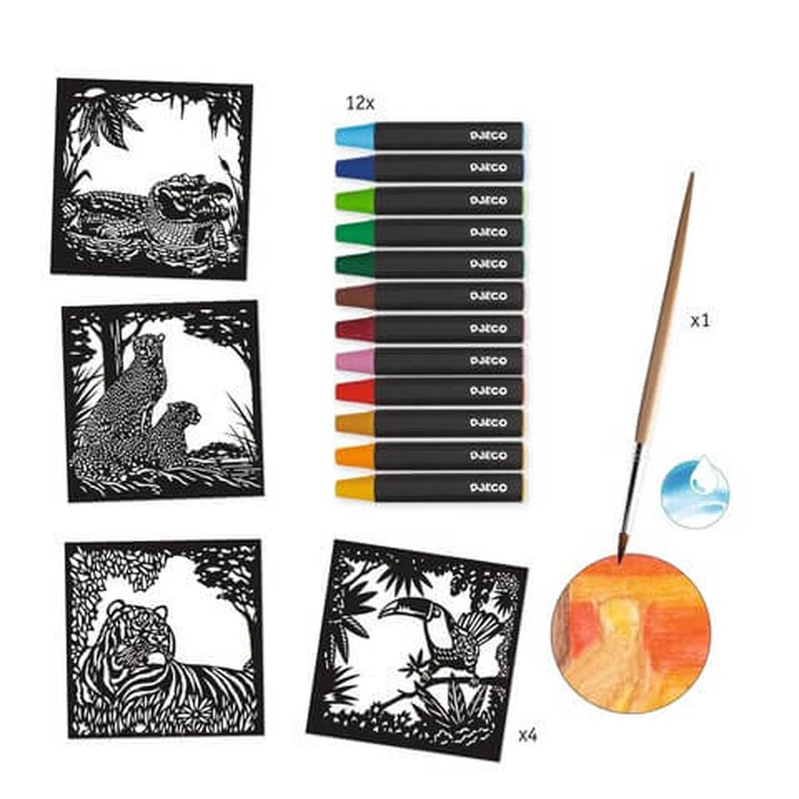 Taller creativo con lápices acuarelables Djeco, Backlight