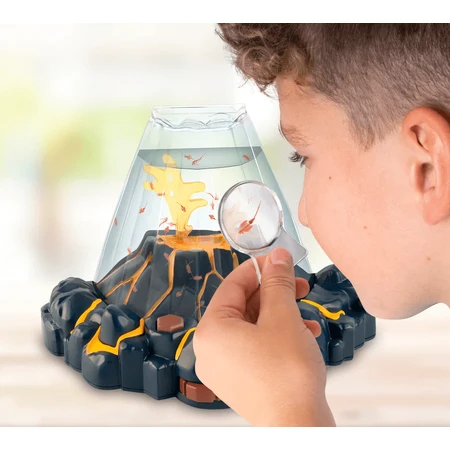 STEM Educational Set - AQUA DRAGONS® Habitat VULCAN with lava - aquarium with LED and red Aqua Dragons
