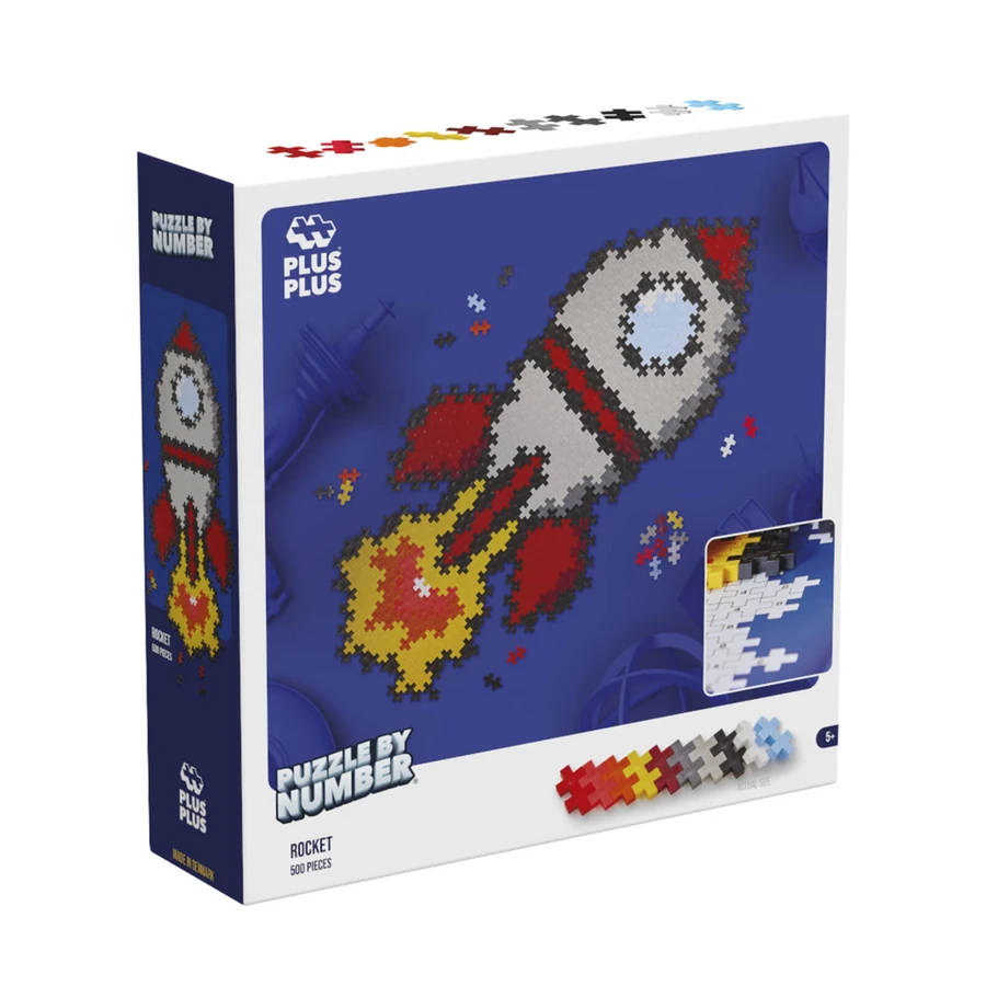 Puzzles numéricos Plus-Plus, 500 piezas, Rocket