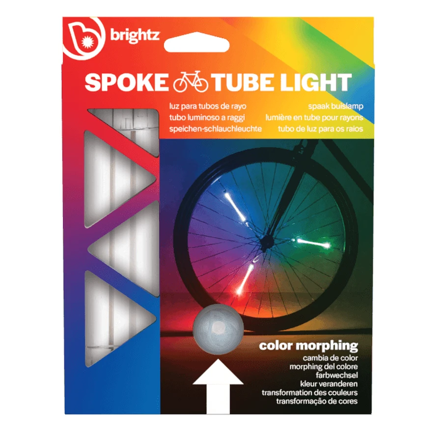 Schlauchförmige LED-Lichter für Fahrradräder, SpinBrightz, multicolor