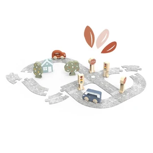 Puzzle con pista de fieltro y coches, Speedy Monkey