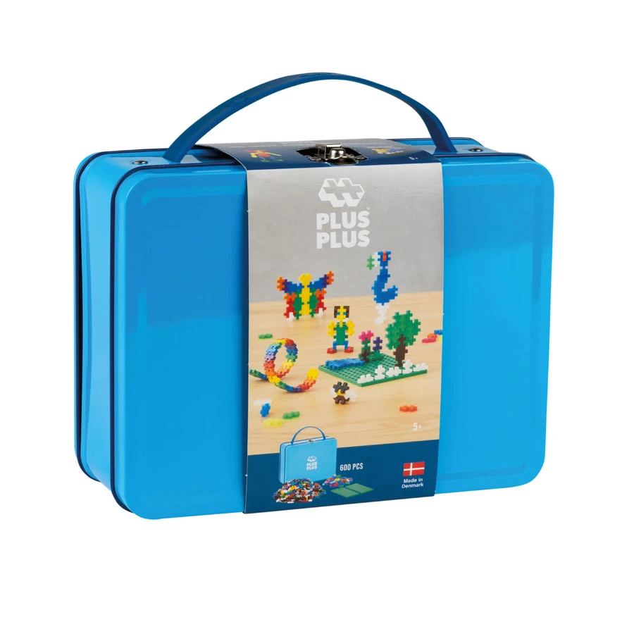 Juego de construcción Plus-Plus, 600 piezas, portátil, en caja metálica, colores estándar