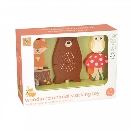 Wooden stacking toy with forest animals, Orange Tree Toys