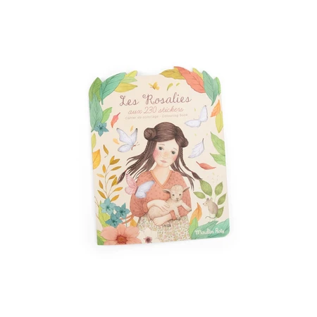 Coloring book with stickers Les Rosalies, Moulin Roty