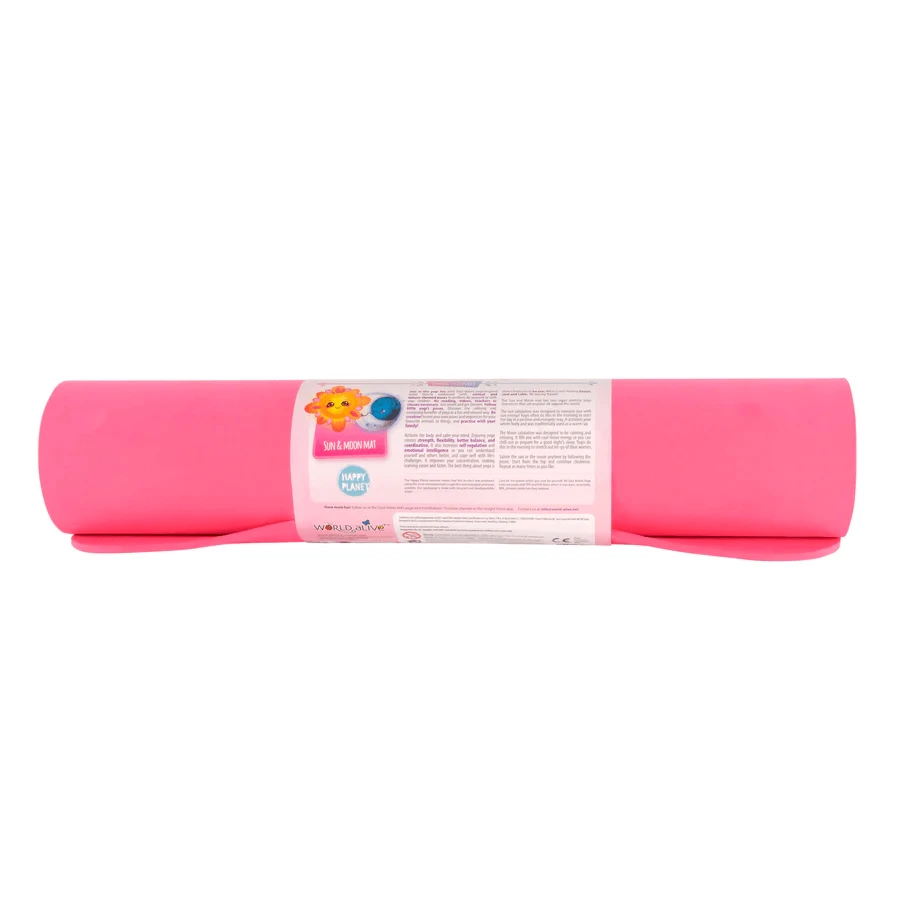 Yoga mat for adults, eco-friendly - Sun and Moon, pink