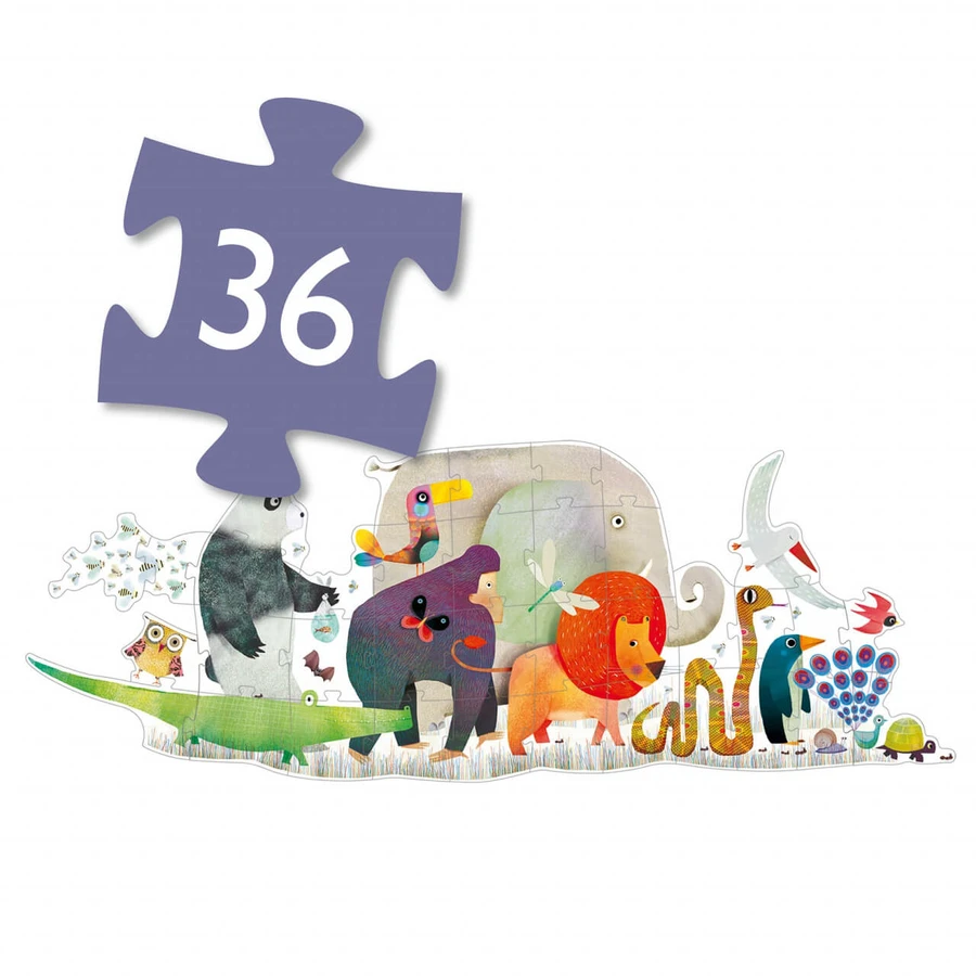 Djeco gigantyczne puzzle Parada zwierząt: ceny i cechy