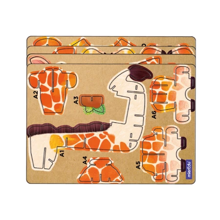 3D Puzzle mit Geräuschen - Giraffe, Build 'n' Sound