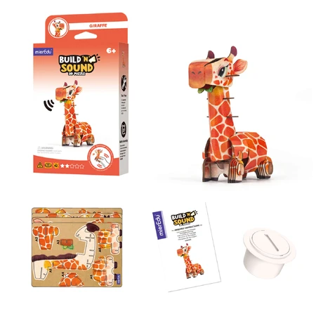 3D Puzzle mit Geräuschen - Giraffe, Build 'n' Sound