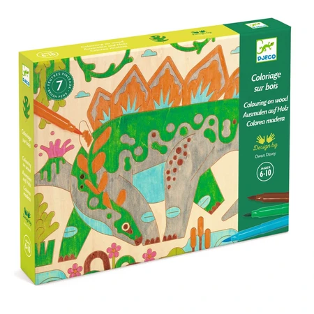 Atelier de peinture sur bois de dinosaures, Djeco