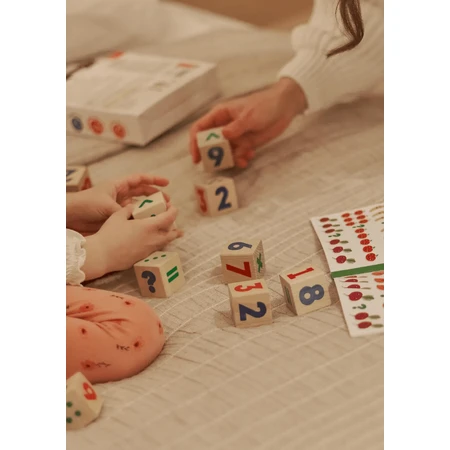 Wooden math cubes