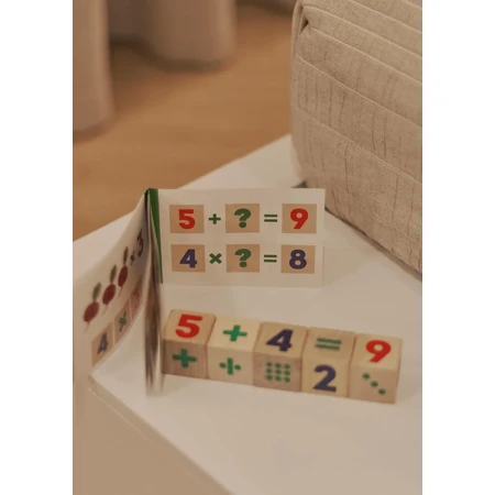 Wooden math cubes