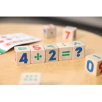 Wooden math cubes