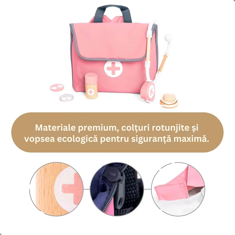 Kompletny zestaw do odgrywania ról doktora, różowy, UMU Toys: ceny i cechy