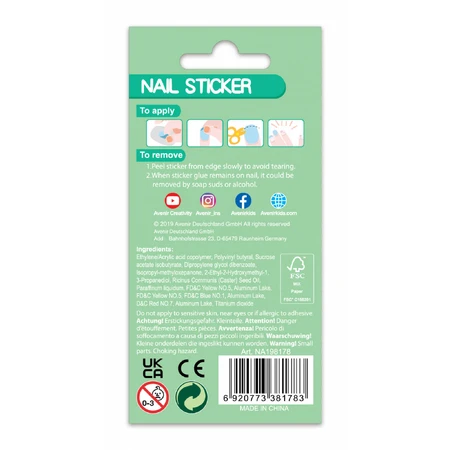 Glitter nagelstickers - Dieren