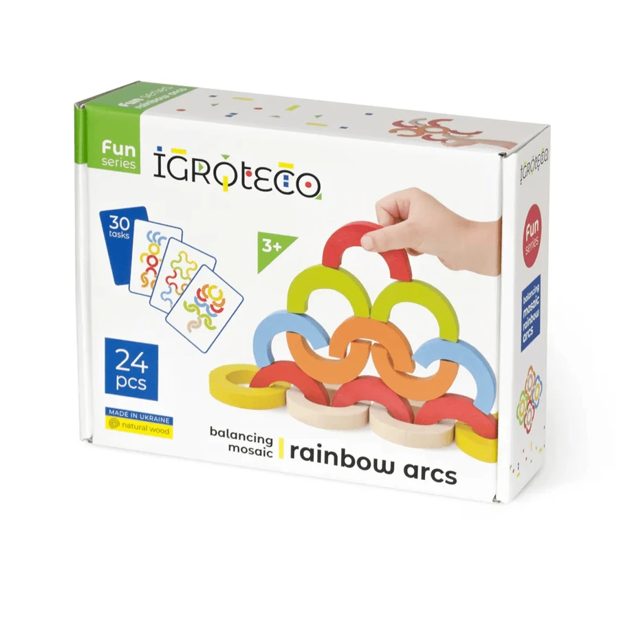 Holzbalance Mosaik - Regenbogen 24 Stück