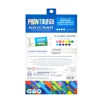 Estuche de pintura acrílica Paintology, 12 colores clásicos y 2 pinceles