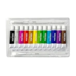Estuche de pintura acrílica Paintology, 12 colores clásicos y 2 pinceles