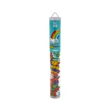 Plus-Plus construction set, 100 pieces tube, Rainbow Mix, rainbow colors