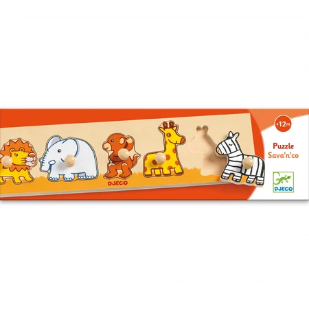 Puzzle cu buton Savana