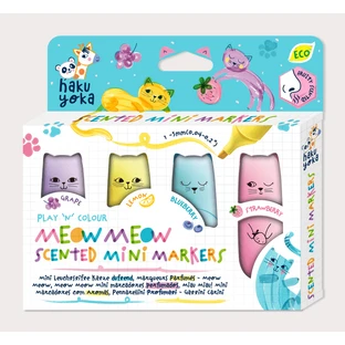 Zestaw 4 mini markerów zapachowych - Meow Meow