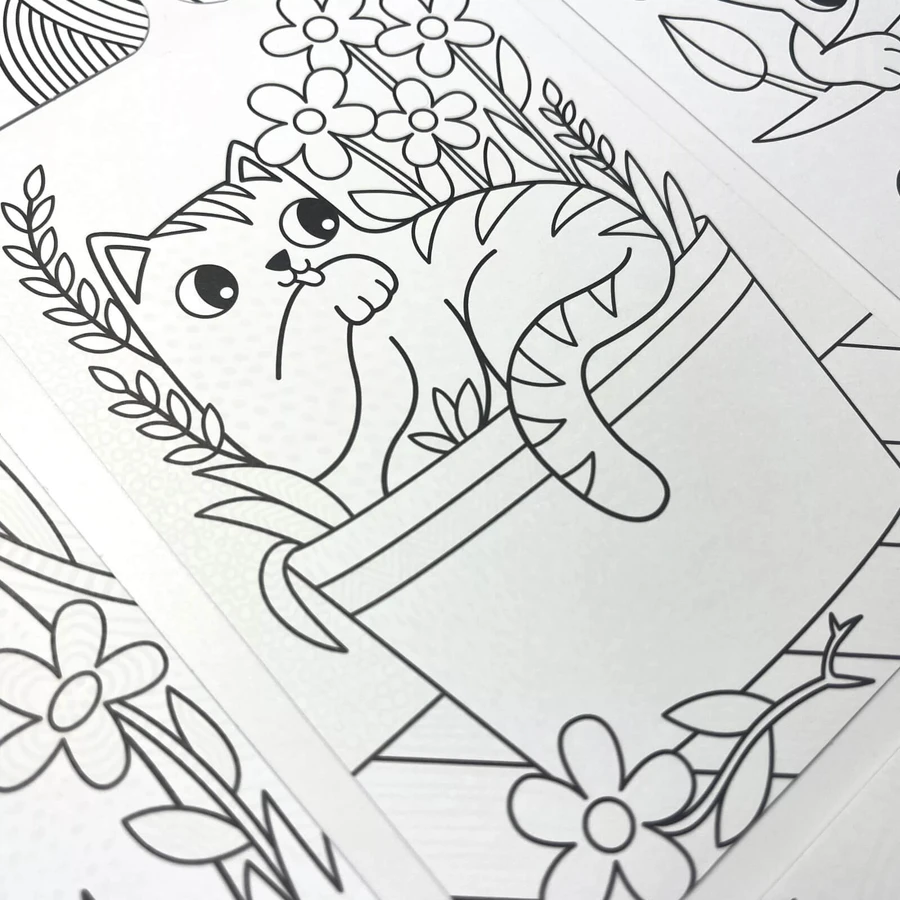 Coloring set with secret patterns Undercover Art - Kittens