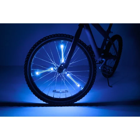 Lumini tubulare LED pentru roți bicicletă, SpinBrightz, albastru