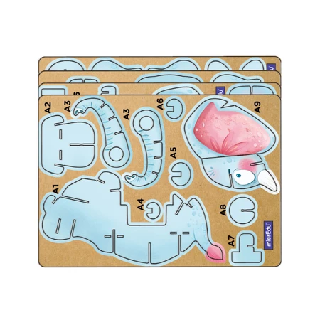 3D geluidspuzzel - Afrikaanse olifant, Bouw 'n' geluid