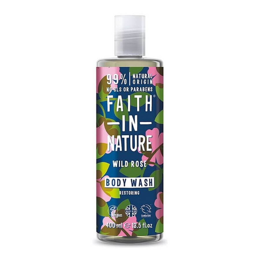 Wild Rose Shower Gel x 400ml, Faith in Nature