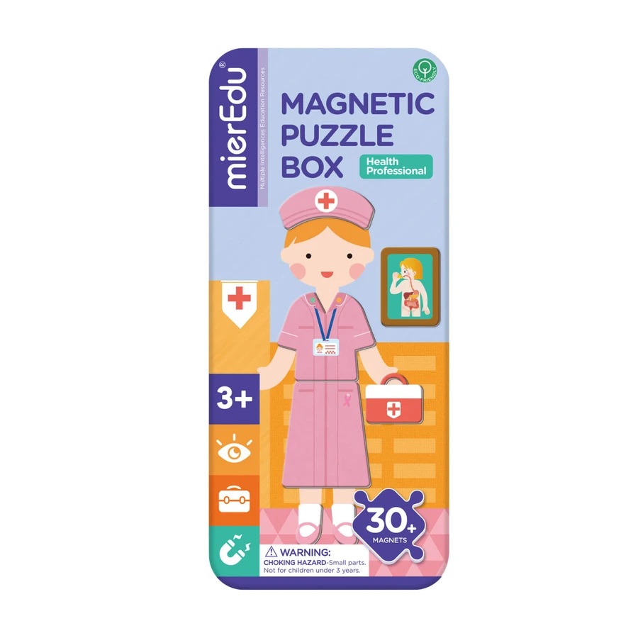 Magnetische puzzel in metalen doos, bijpassend en passend spel - Doctor