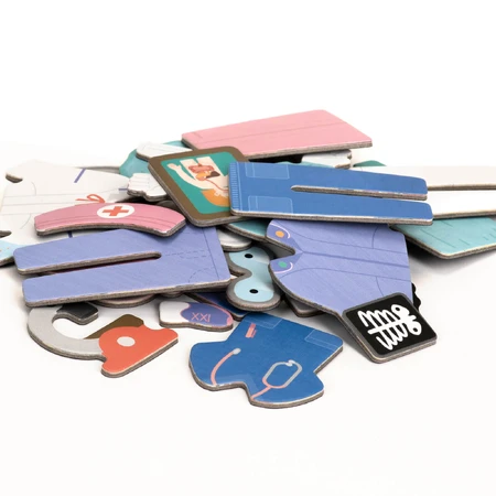 Magnetische puzzel in metalen doos, bijpassend en passend spel - Doctor