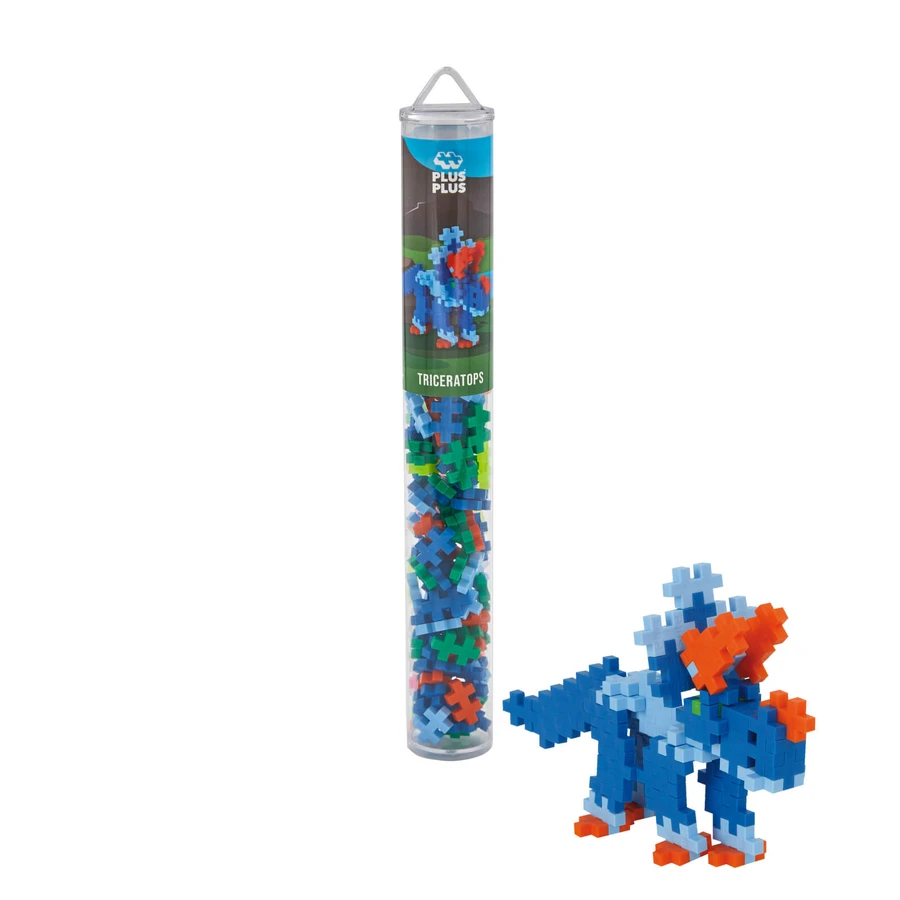 Plus-Plus bouwset, koker 100 stukjes, Triceratops