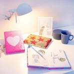 Girabrilla Fashion Diary - set de agenda reversible con lentejuelas y bolígrafo