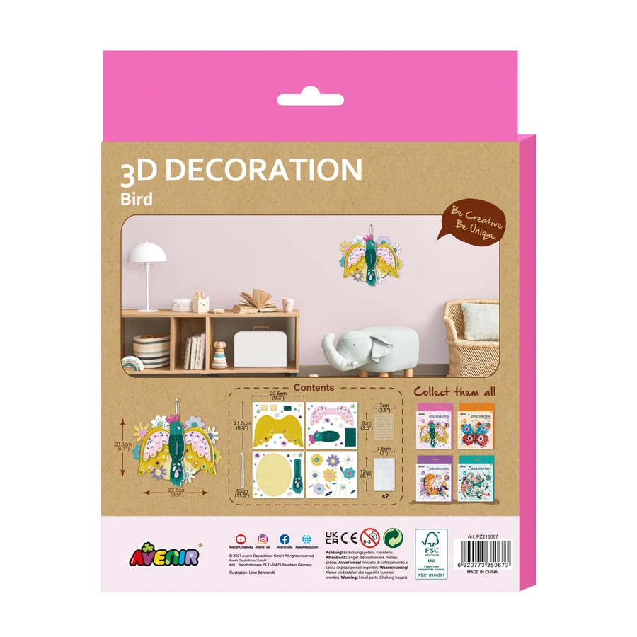 Decoratiune 3D-Pasare