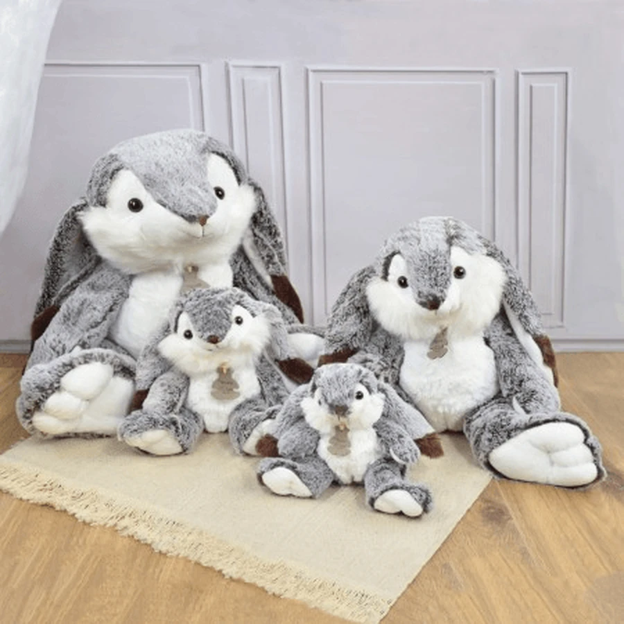 Peluche - Marius Bunny, 30 cm, gris