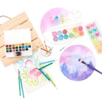 Bloc desen circular Watercolor Chroma Blends