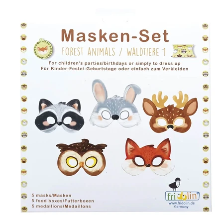 Party masks set Forest animals, Fridolin