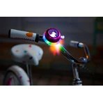 Campanello per bicicletta con luci LED multicolori, rosa
