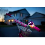 Campanello per bicicletta con luci LED multicolori, rosa