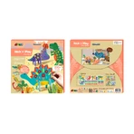 Stick'N'Play creative game with 3D scenes and repositionable stickers - Dinosaur World
