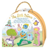 Play set with 10 wooden figurines, portable - Little Print
