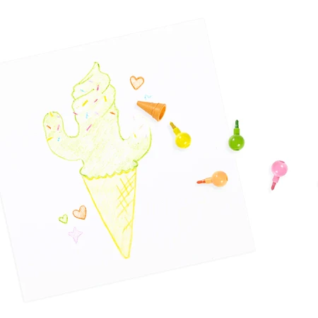 Rainbow Scoops Buntstifte und duftender Radiergummi