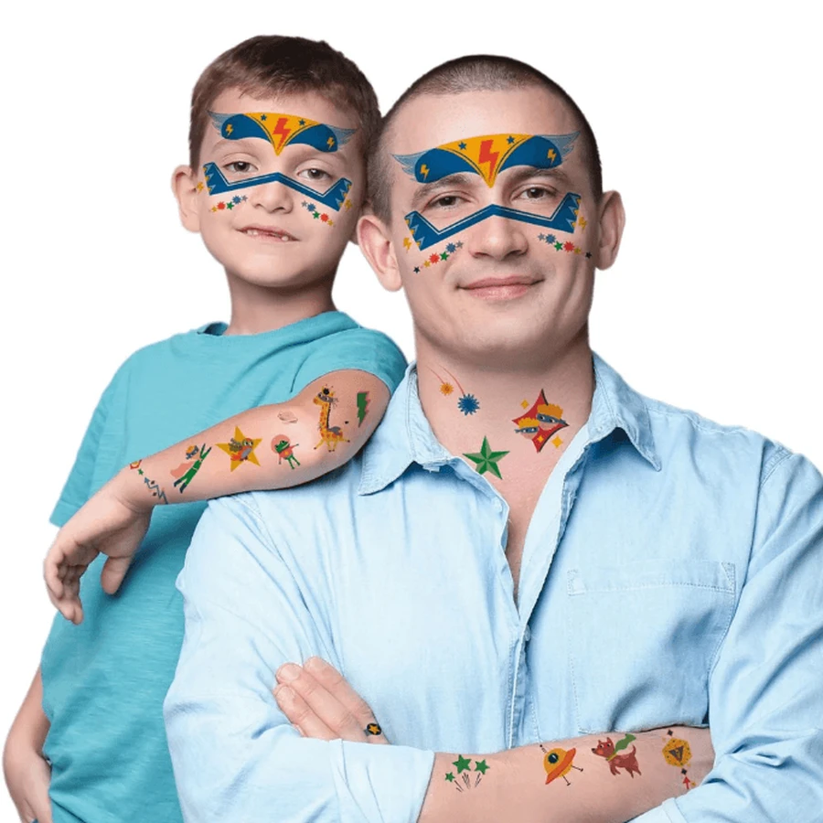Set stickere si tatuaje pentru fata – Super eroi