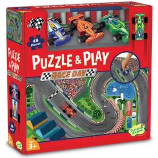 Gra 2 w 1, Puzzle i gra, Samochody wyścigowe, Pokojowe Królestwo