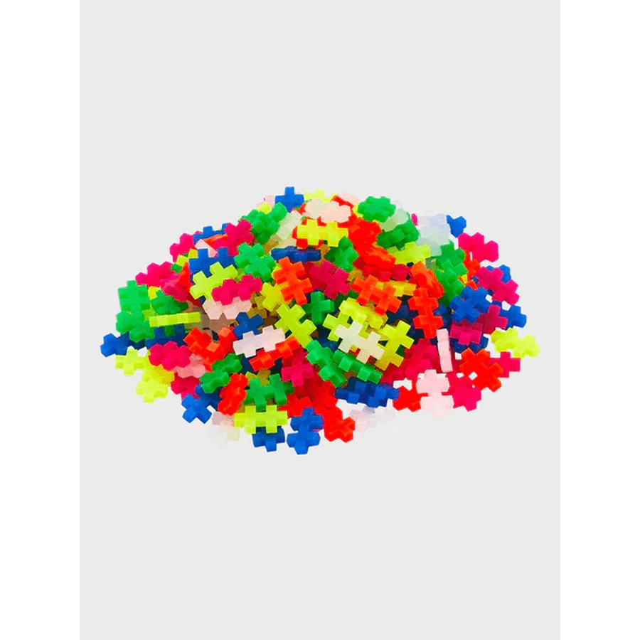 Plus-Plus construction set, 240 pieces tube, Neon Mix, fluorescent colors