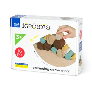 Juego de equilibrio de madera - "Luna", 16 piezas